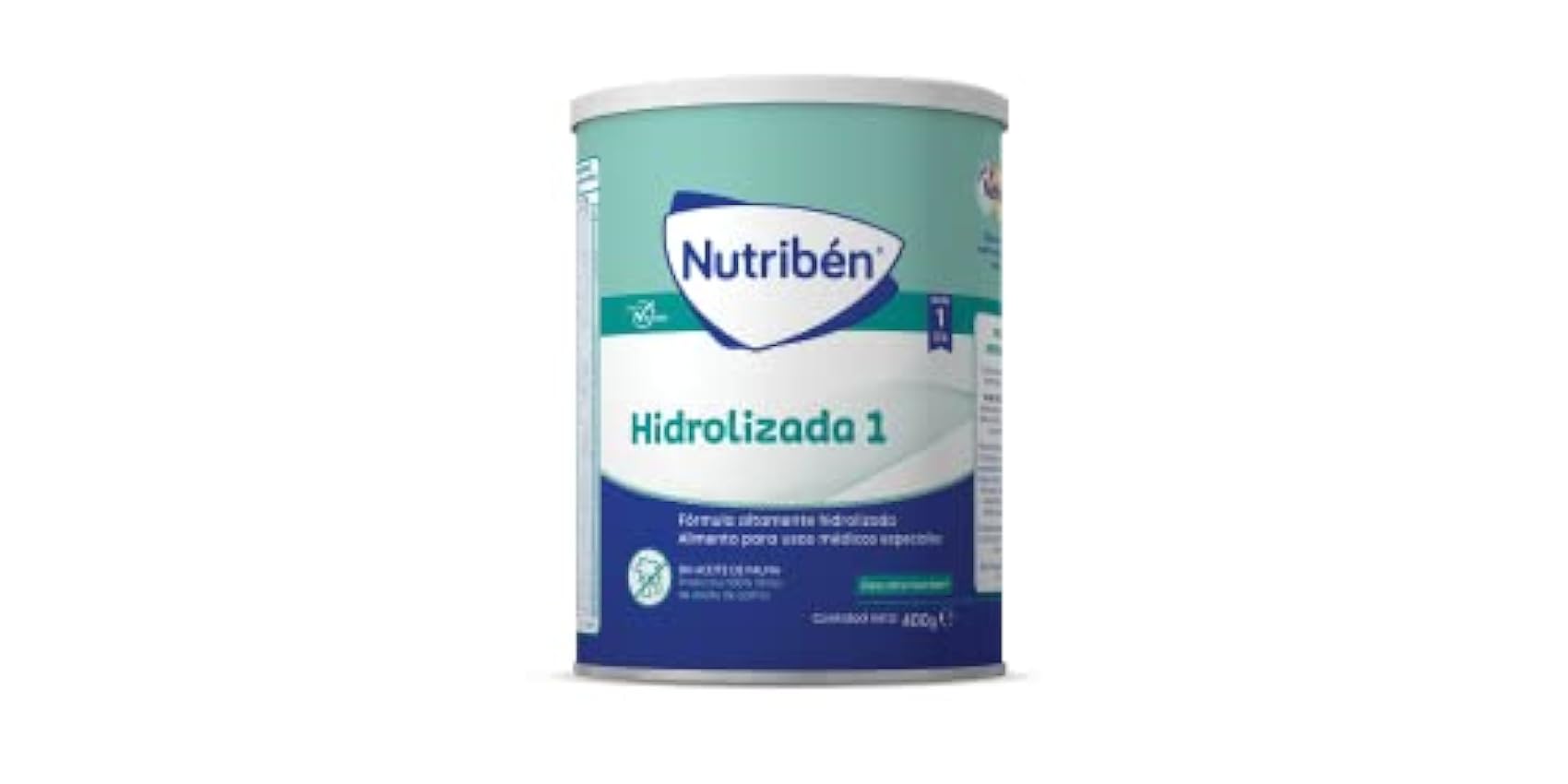Nutribén Arroz Hidrolizado - Leche en polvo bebé para intolerantes a la lactosa o APLV desde el primer día, Alimento completo, Sin aceite de palma, Con cacito dosificador incluido, 1 bote de 400g kaaN3xFP
