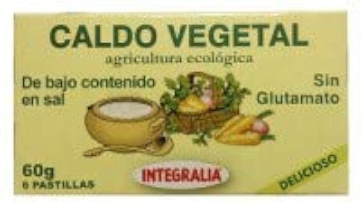 Integralia Caldo Vegetal Eco Bajo En Sal 6Pastillas 300