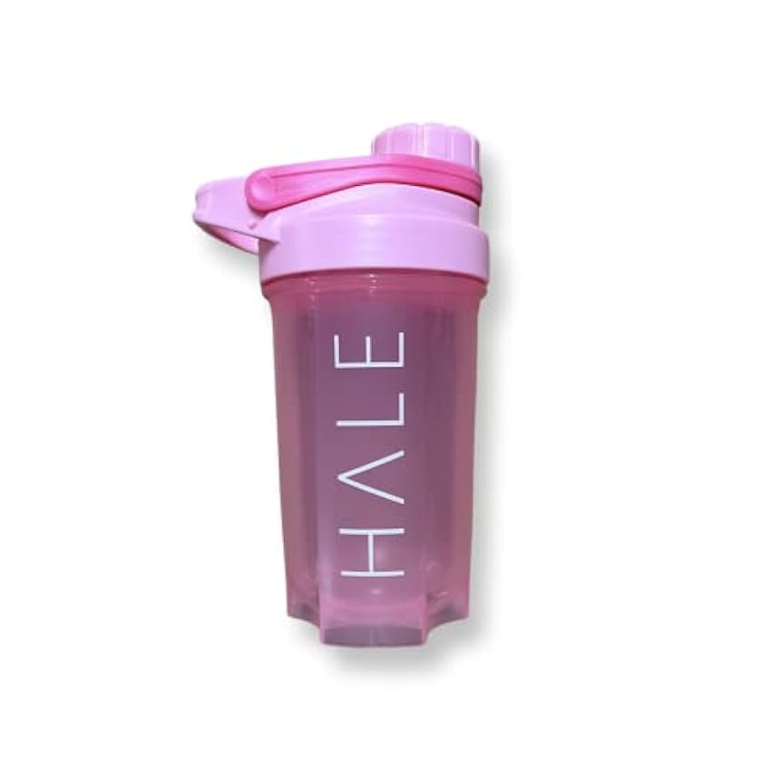 Hale Botella de gimnasio de la coctelera de la proteína de fondo redondo, 500 ml, fácil de mezclar, sin BPA, batidos de bebida, batidos, rosa NEBH8wRD