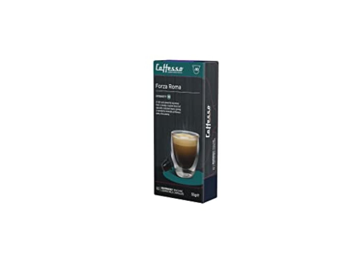 Caffesso Forza Roma cápsulas de café (compatible con Ne