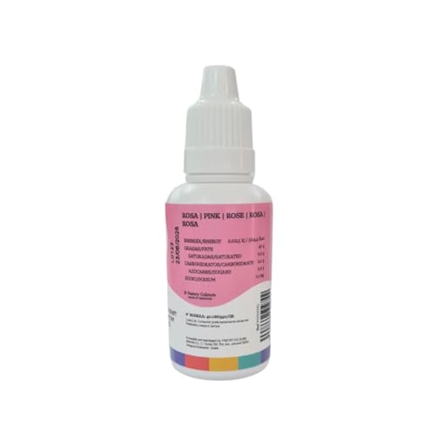 PASTRY COLOURS - Colorante Alimentario Rosa en Gel - Color Liposoluble Intenso para tu Repostería - 30 Ml MczvkfUJ