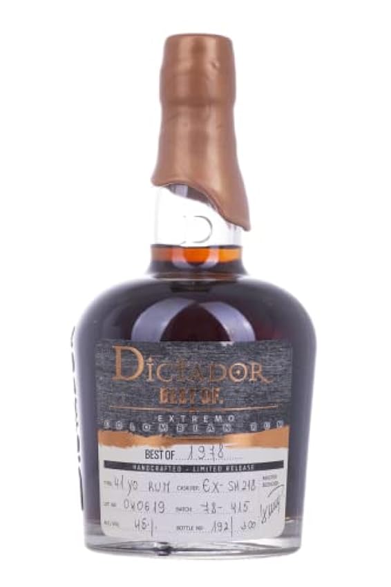 Dictador BEST OF 1978 EXTREMO Colombian Rum 41YO/040619/EX-SM218 45% Vol. 0,7l He9Nd6TX