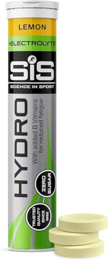 Science in Sport Hydro Electrolyte, Hidratante en tabletas, con más electrolitos, Sin gluten, Sin azúcar, Sabor a limón, Bote con 20 tabletas G4sjN6N2