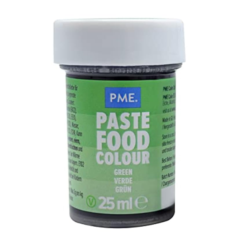 PME Colorante en Pasta Verde Guisante 25 g & Colorante en Pasta Rosa Intenso 25 g k4l0i9Zx