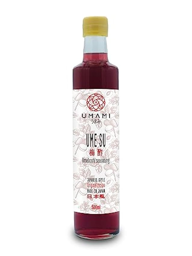 Umami Umesu Vinagre de ciruela Umeboshi 500ml - Producido en Japón de la fermentación de las ciruelas Ume, sal y hojas de Shiso en Kioke (barriles de madera) Kv0JVto5
