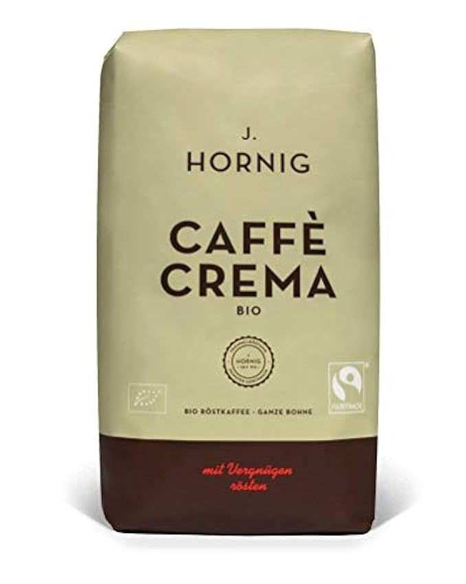 J. Hornig Todo Bio Espresso Crema de grano entero, 1000 g, 2 unidades (2 x 1 kg) G17U2ezG