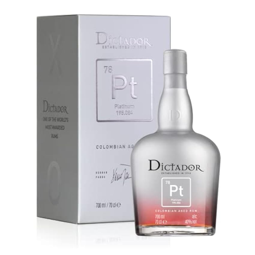Dictador PLATINUM Colombian Aged Rum 40% Vol. 0,7l in G