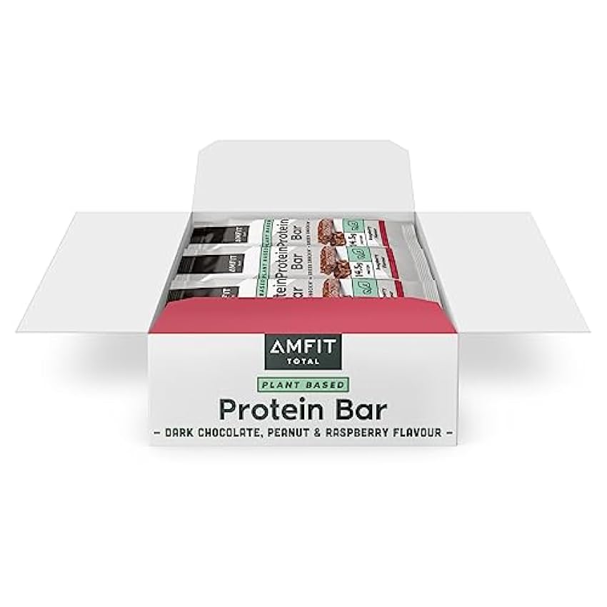 Marca - Amfit Nutrition Barra de Proteínas vegetal Bajo