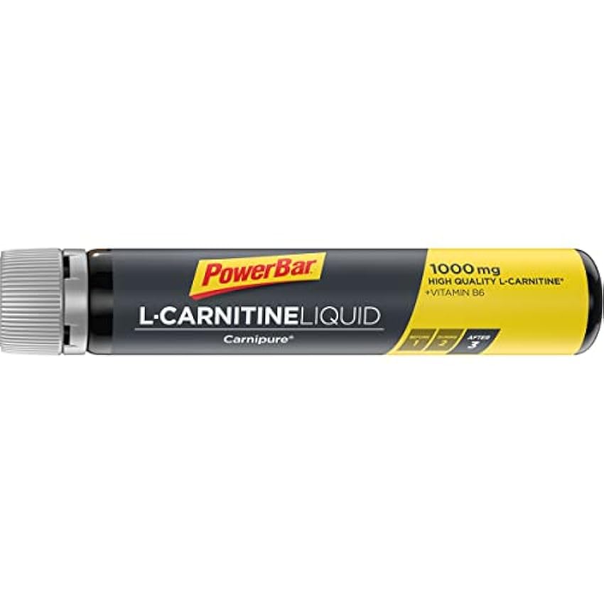 PowerBar L-Carnitine Liquid Ampollas 20x25ml - Suplemento alimenticio con 1000 mg de L-carnitina y vitamina B6 OsdLXndl