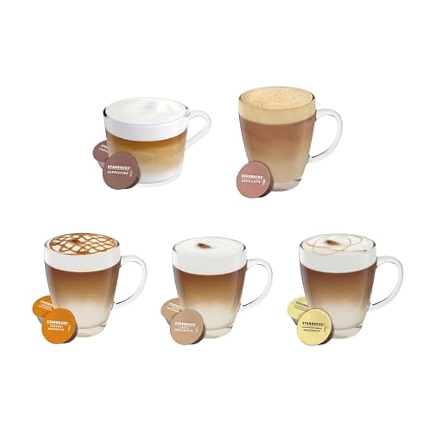 STARBUCKS Paquete Variado White Cup de Nescafé Dolce Gusto Cápsulas de Café 6 x 12 (72 Cápsulas) - Exclusivo en NR7OQXFZ
