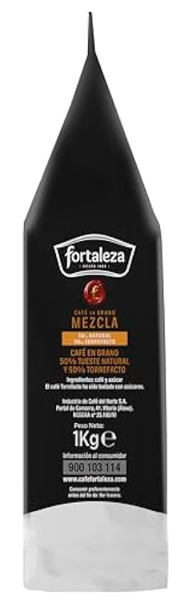 Café Fortaleza - Café en Grano Mezcla 50/50 con Matices de Vainilla y Caramelizados - 1 kg nDPgQU1w