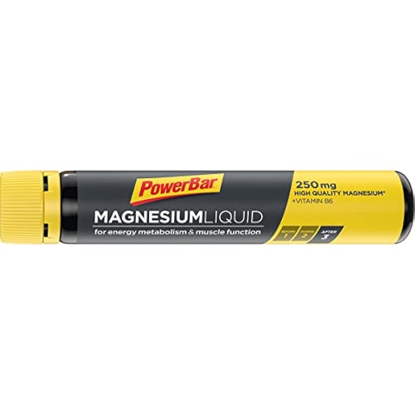 PowerBar Magnesium Liquid Ampollas 20X25ml - Suplemento alimenticio con 250 mg de magnesio jLaPlVWx