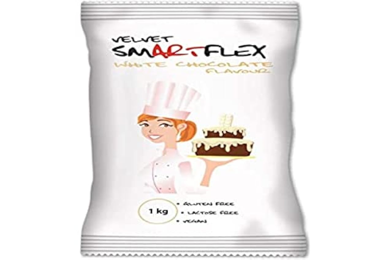 FunCakes Smartflex Fondant Velvet White Chocolate 1kg 1000 g FxGADlPh