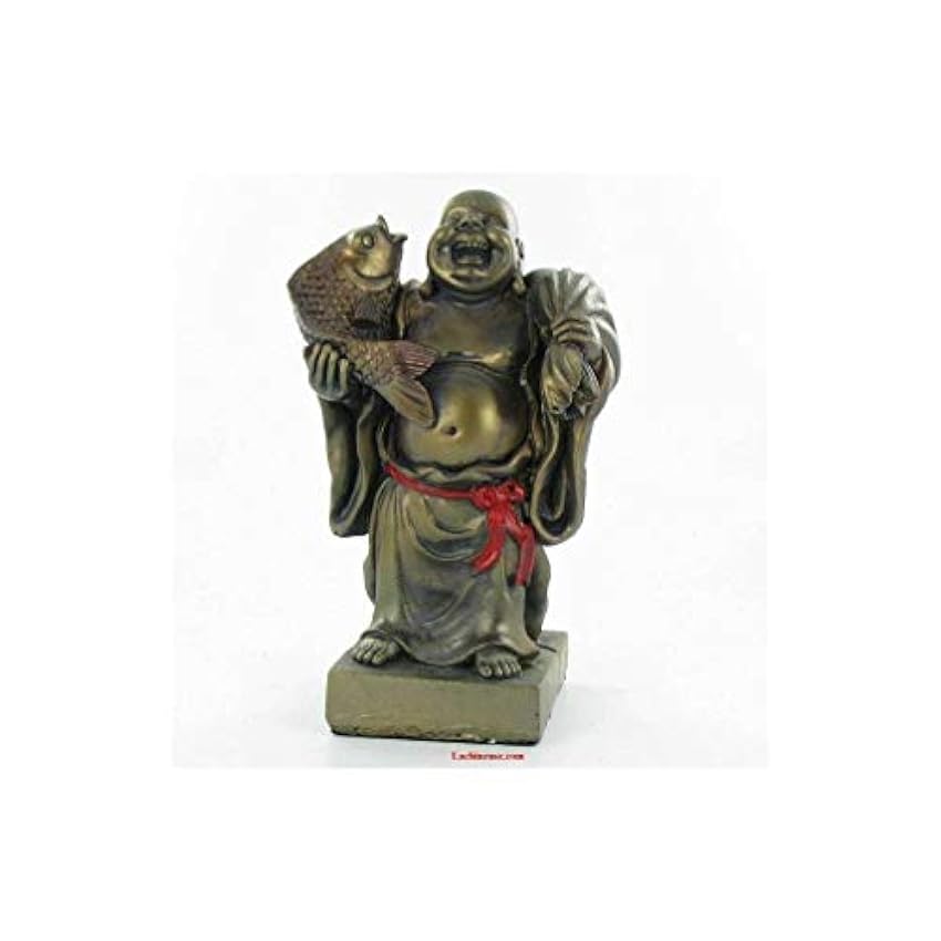 Lachineuse – Estatuilla Buda Rieur Fortune – Estatua de Buda Alargada 11 cm, Color Dorado y Bronce, decoración Feng Shui – Objeto Decorativo Zen Chino para Interior – Idea de Regalo de China Asia gDZR6WjE