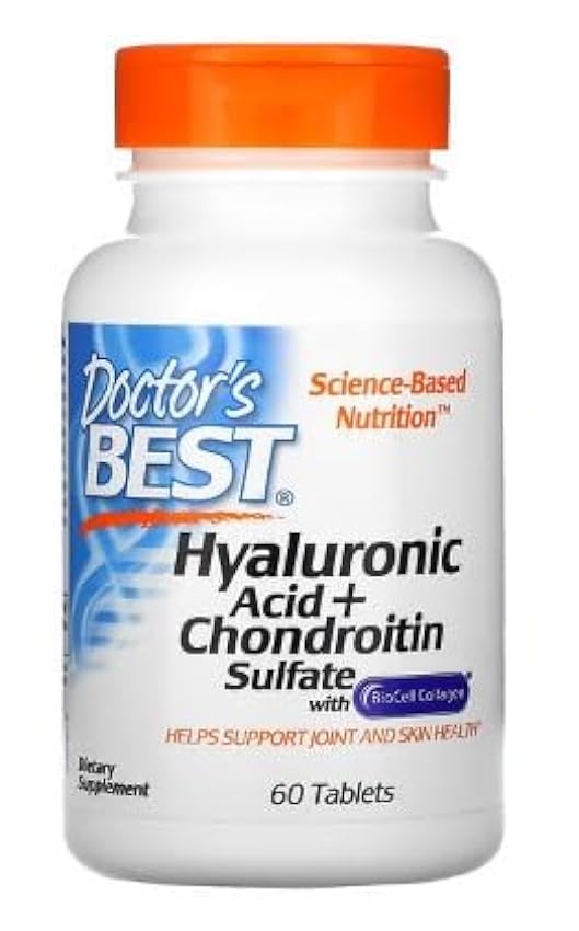 Doctor´s Best Ácido Hialurónico + Sulfato de Condroitina con Colágeno BioCell - 60 Comprimidos JdRx4dR4