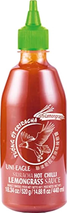 UNI-EAGLE Chilisauce, Sriracha, hot, lemongrass, 520 g / 440 ml KMA4i7ux
