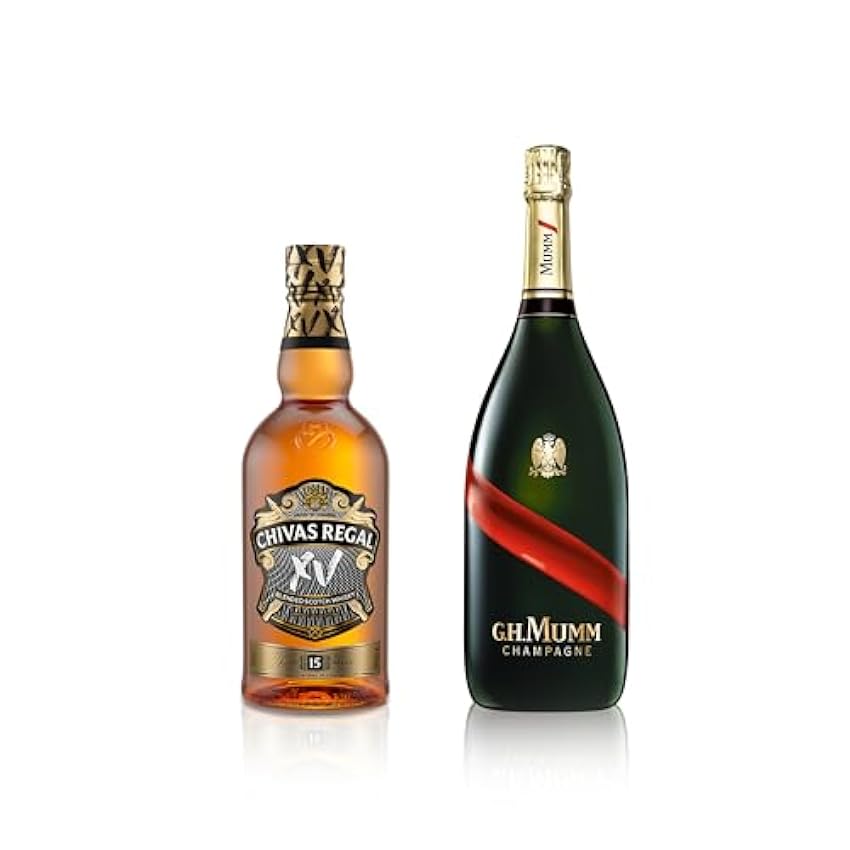Chivas Regal XV Whisky Escocés de Mezcla Premium - 700 ml + Mumm Grand Cordon Brut Champagne - 750ml GE5u7Auo