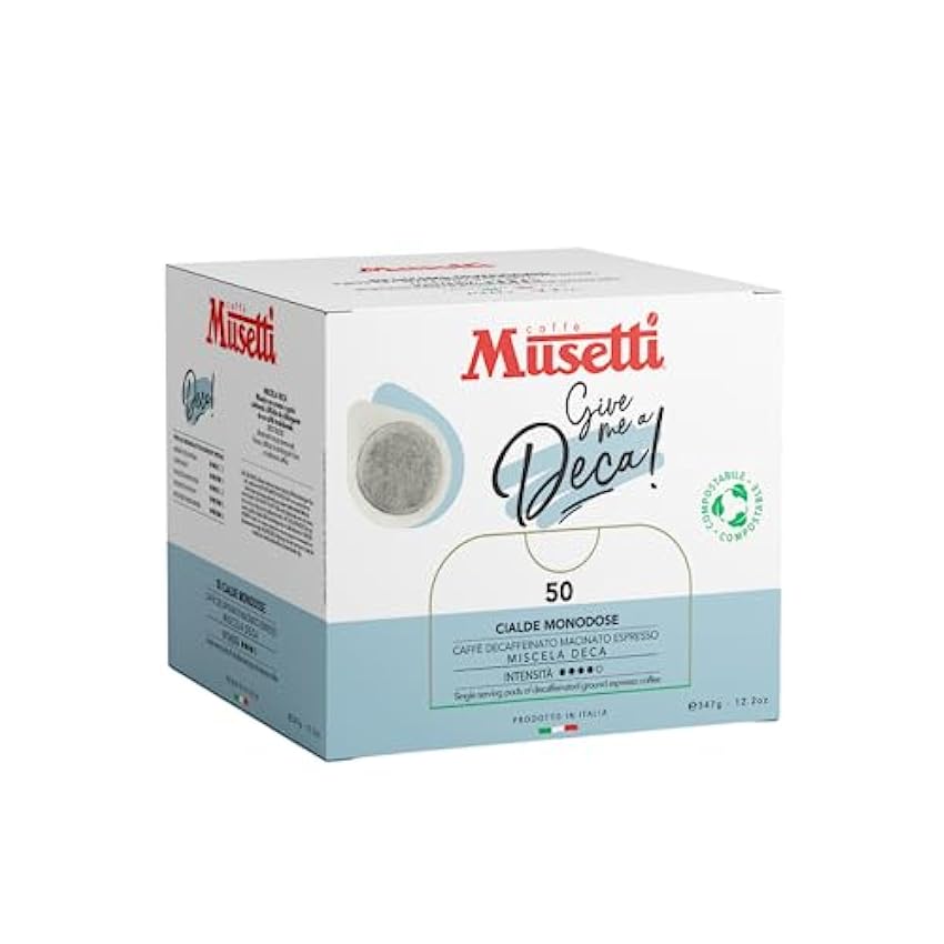 Caffé Musetti, 50 Dosis Mezcla Deca, Intensidad 4/5 Con