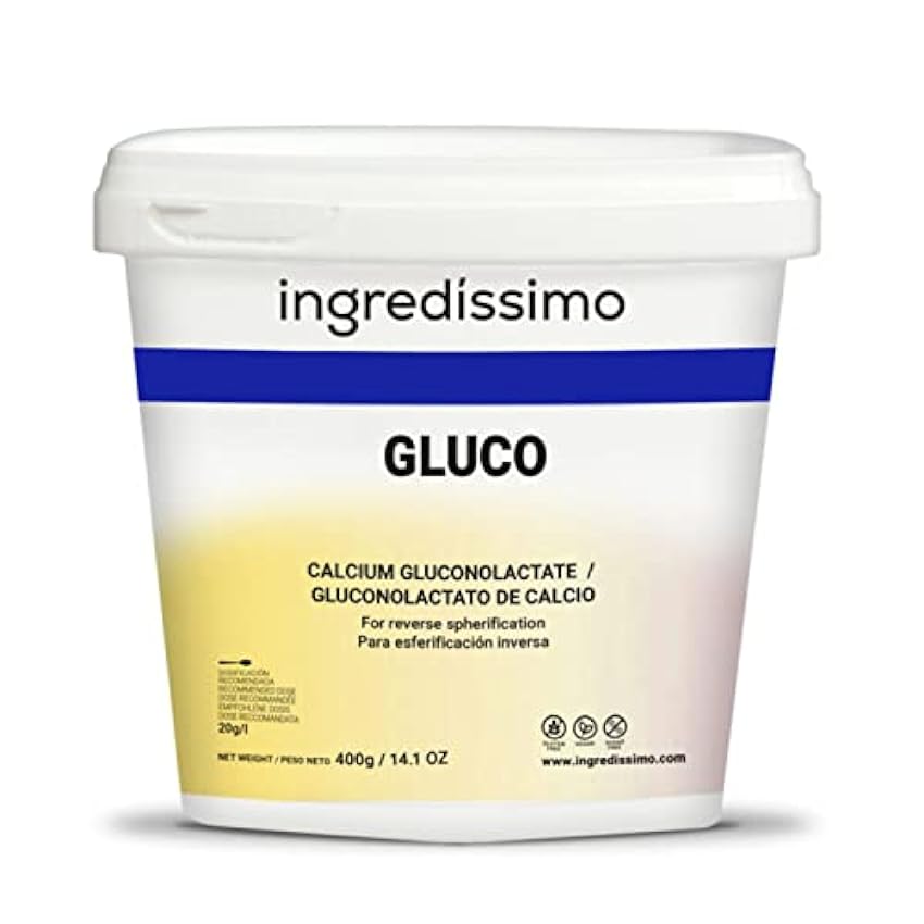 INGREDISSIMO - Gluco, 400 g, para Esferificación Invers