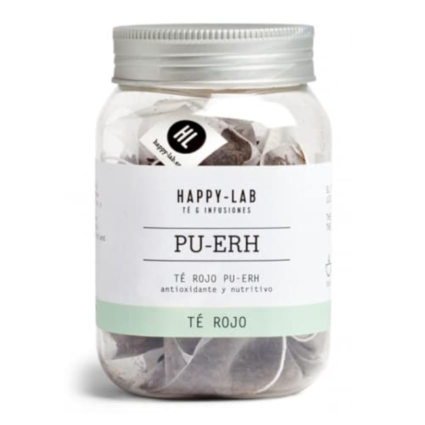 Happy-Lab - Pu-erh - Té rojo antioxidante y nutritivo - 14 pirámides biodegradables OYHvOea9