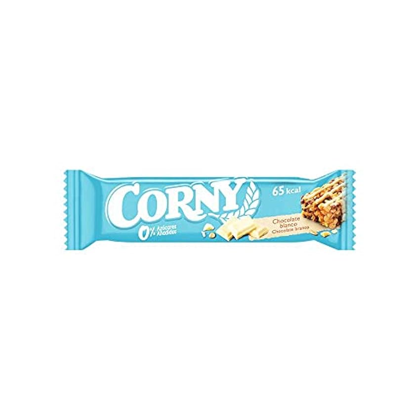Corny - Barritas de Cereales 0% Chocolate Blanco, Pack de 10 (60 unidades), 6x20 g mM1A8jJi