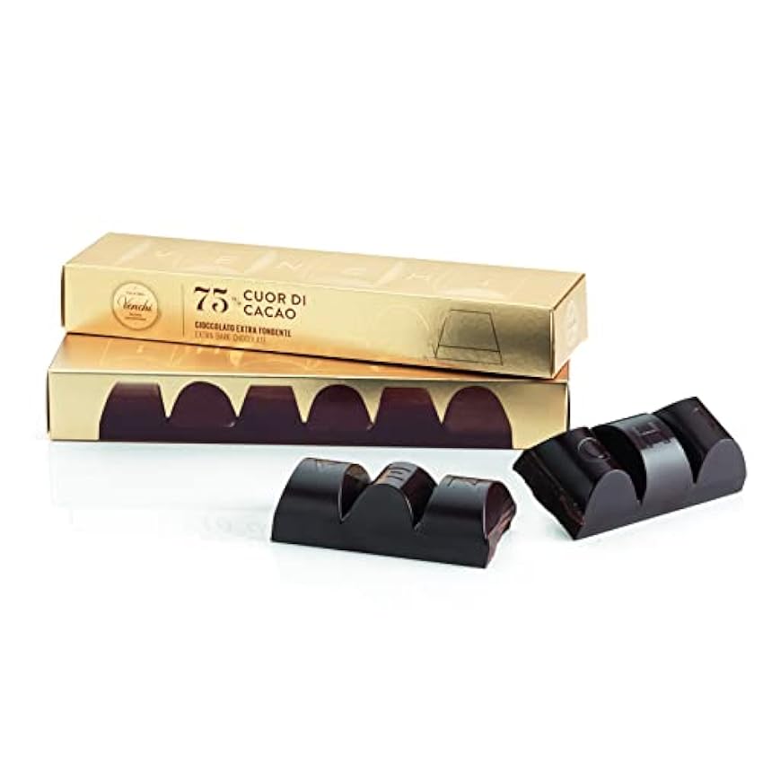 Venchi - Bloque de Chocolate Negro 75 %, 175 g - Sin Gl
