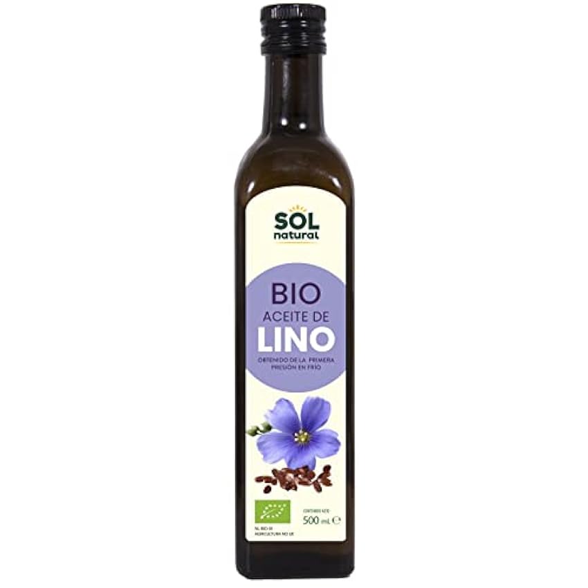SOLNATURAL Aceite DE Lino Bio 500 ml, Estándar, Único P