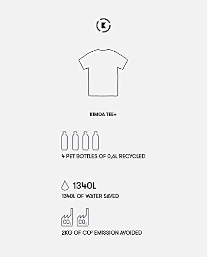 KIMOA Streaky Eco Miel Camiseta Unisex Adulto (Pack de 1) MHioIf7s