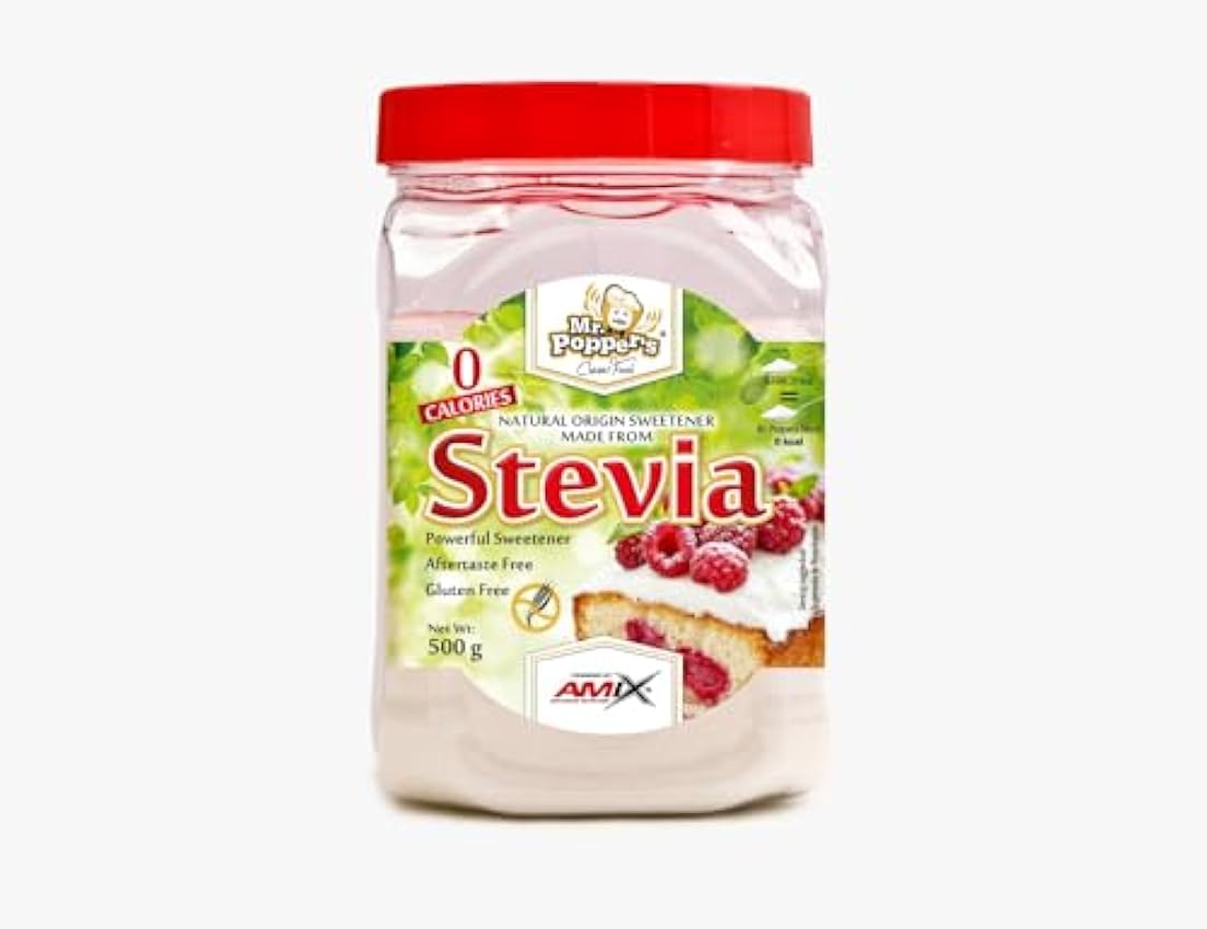 AMIX - Stevia Mr. Poppers - 500 Gr - Endulzante Natural