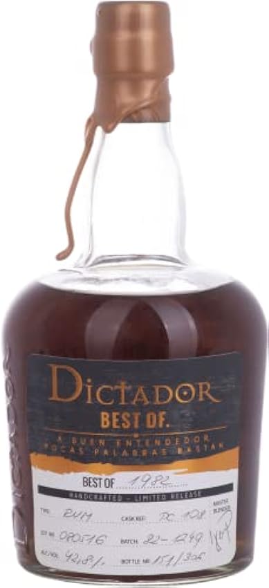 Dictador BEST OF 1982 Colombian Rum 080516/PC108 Limite