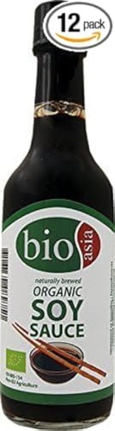Bioasia Salsa de Soja Orgánica - Paquete de 12 x 150 ml