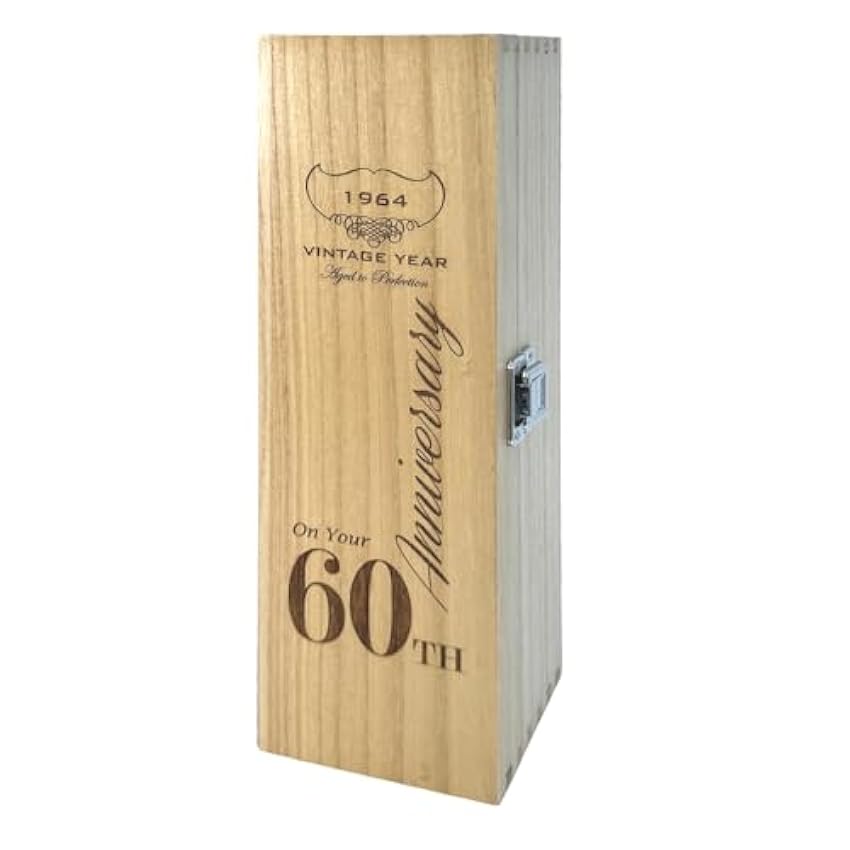 Caja de vino o champán de madera personalizada con 60 a