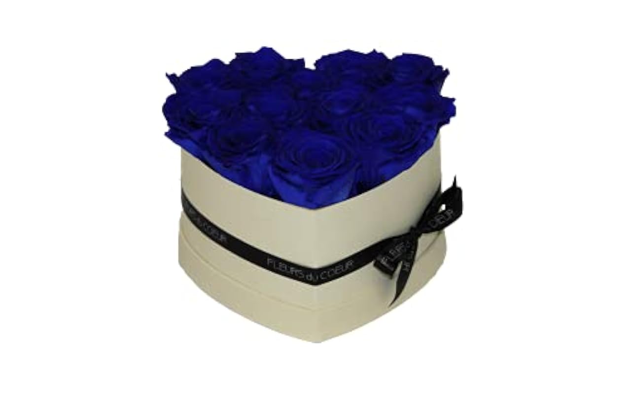 FLEURS du COEUR - Caja para rosas (12 rosas), diseño de corazón, color crema gw7yya33