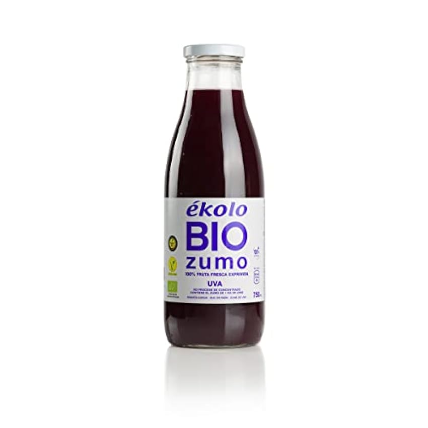 Ekolo Zumo De Uva Ecológico, 100% Exprimido, 6 Botellas * 750Ml 4500 ml HT1gqMZm