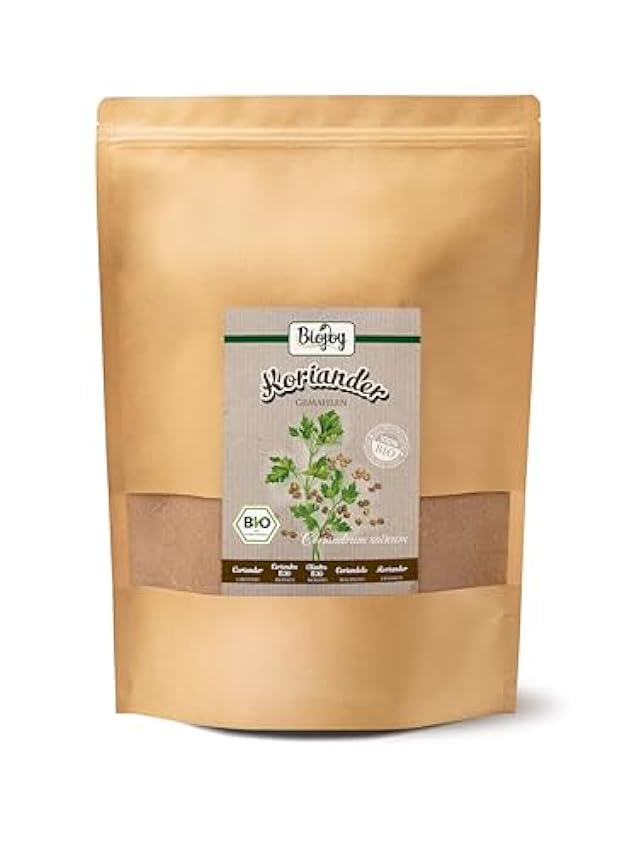 Biojoy Cilantro en polvo Ecologico (1 kg), Cilantro molido, Semillas de Cilantro molidas (Coriandrum sativum) MjKiLM4G