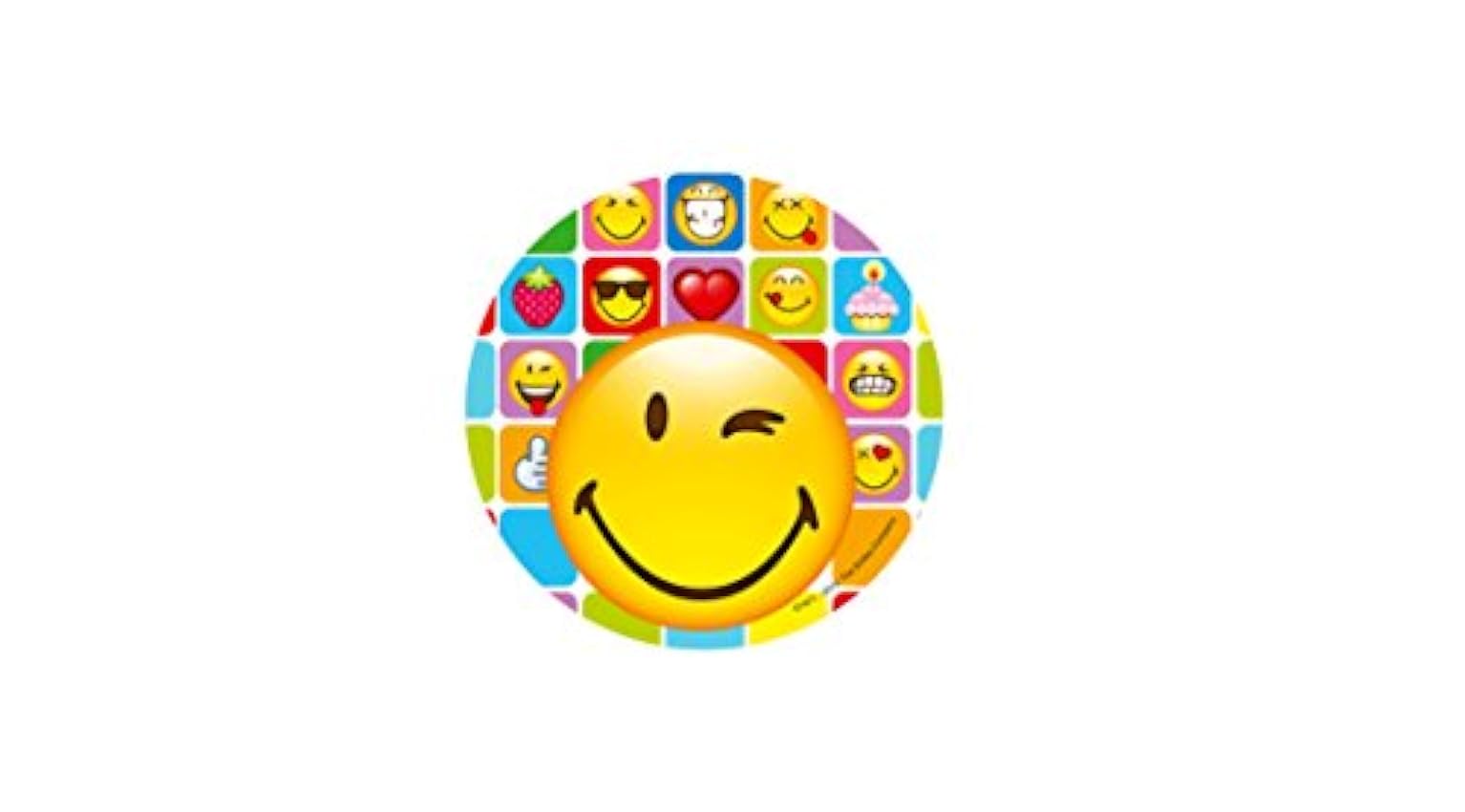 Modecor Disco Oblea para tarta de Oblea Emoticon Smile 