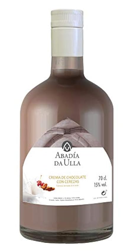 Licor Chocolate con Cerezas de Orujo Gallego casero. Ag