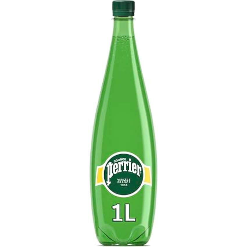 Perrier Agua Mineral Natural con Gas - Paquete de 6 Botellas de Plástico de 1 L - Total: 6 L hrn9KiWQ