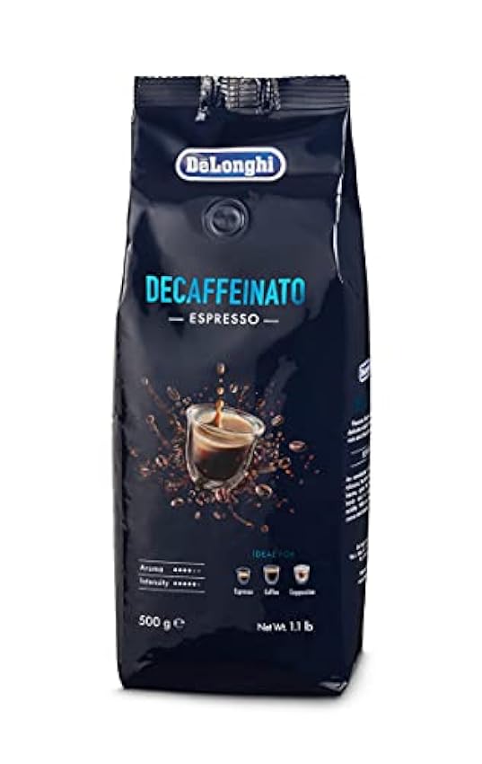De´Longhi Decaffeinato Espresso, Café Descafeinado en Grano Arábica 50% y Robusta 50%, DLSC607, Paquete de 500 gr fTFvg0Jw