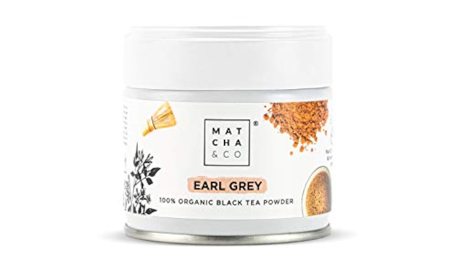 Té Negro Earl Grey [en polvo] 100% Ecológico 30g. Earl Grey Orgánico. Té negro con aceite de bergamota 100% Natural. Matcha & CO. o1QRo9w1