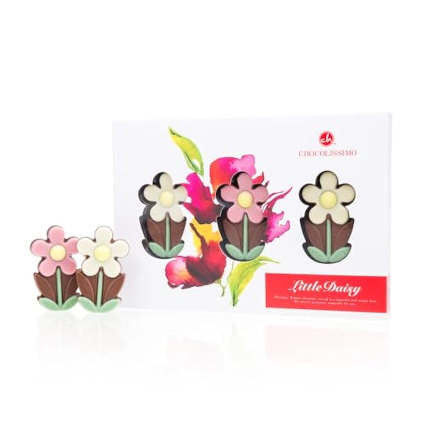 3 margaritas pequeñas – Chocolate – Flores de chocolate
