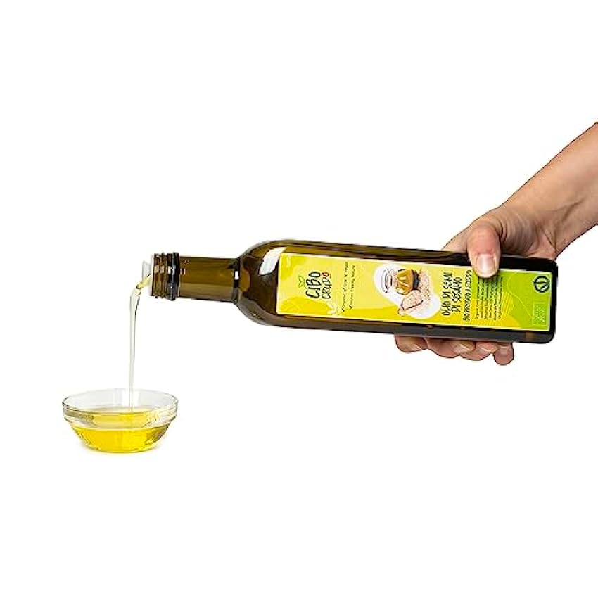 Aceite de Sesamo Bio - 500ml. Aceite de Sésamo para Cocinar o Masajear. Aceite non Tostado Virgen Ayurveda. Organic Raw Sesame Oil. ifwJ4sqn