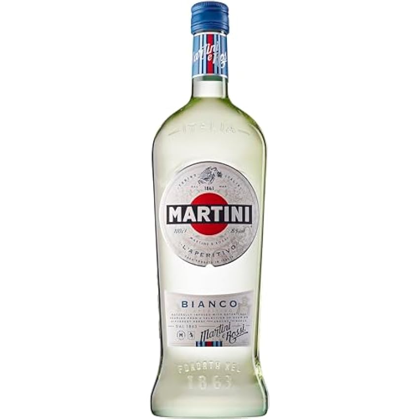 MARTINI Bianco White Vermouth Aperitivo, Vermut italiano con infusión de hierbas aromáticas y flores, 15% ABV, 100cl / 1L hVFZbShO