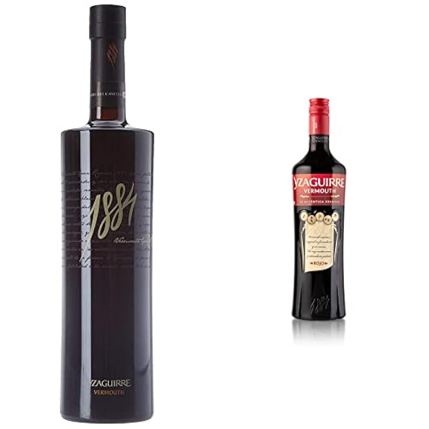Yzaguirre Vermouth 1884 Gran Reserva - Vermut selección Botella de 750 ml & Vermouth Rojo, 15% Alcohol, 1L Iiwk0juS