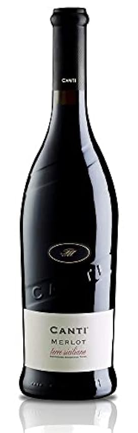 Canti Merlot Terre Siciliane IGT Vino Tinto Seco Italiano - 6 Botellas x 750 ml LrHgABXK