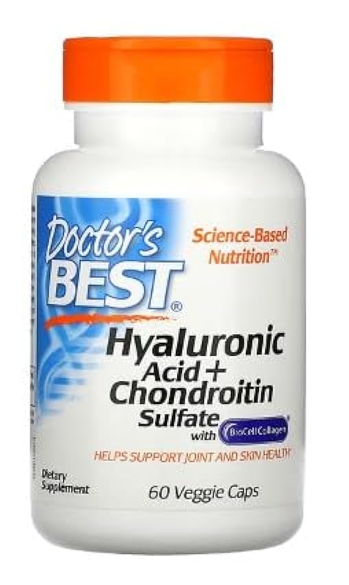 Doctor´s Best Ácido Hialurónico + Sulfato de Condroitina con Colágeno BioCell - 60 cápsulas HwmfrmOi