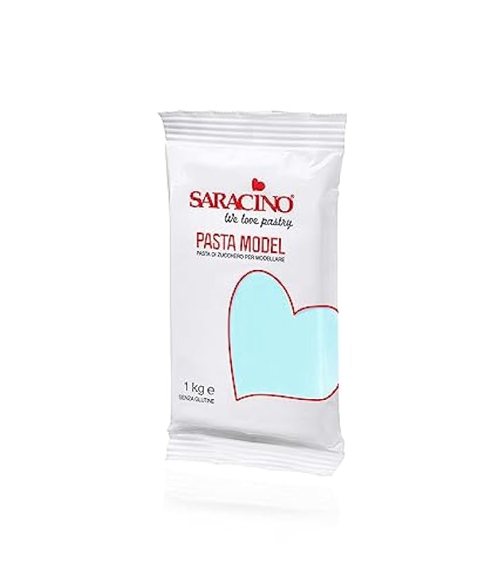 Saracino Pasta De Azúcar Model Azul Claro Bebé Para Moldear De 1 Kg Sin Gluten Made in Italy oERPsnrB