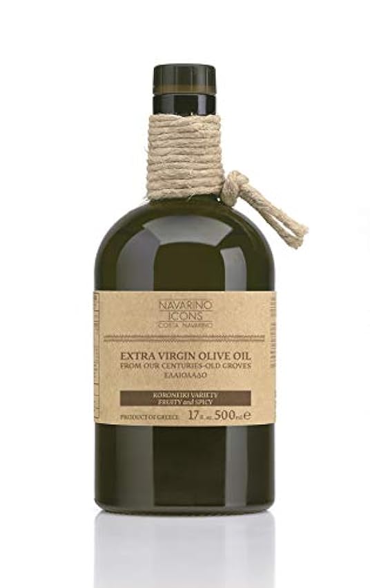 Navarino Icons - Aceite de oliva virgen en botella, 1 u
