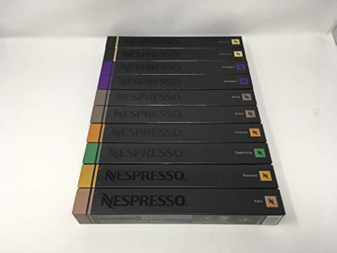 Nespresso - Variety Pack - 100 Cápsulas - Ristretto - Arpeggio - Roma - Livanto - Capriccio - Volluto - Cosi jffJeaQm
