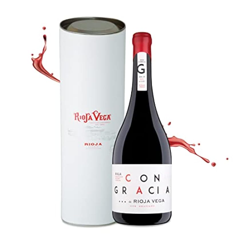 Rioja Vega - Vino tinto Con Gracia de Rioja Vega - Botella de vino x 750 ml - D.O. Rioja - Vino Rioja - Graciano - 14% Vol. MwXDAKtu